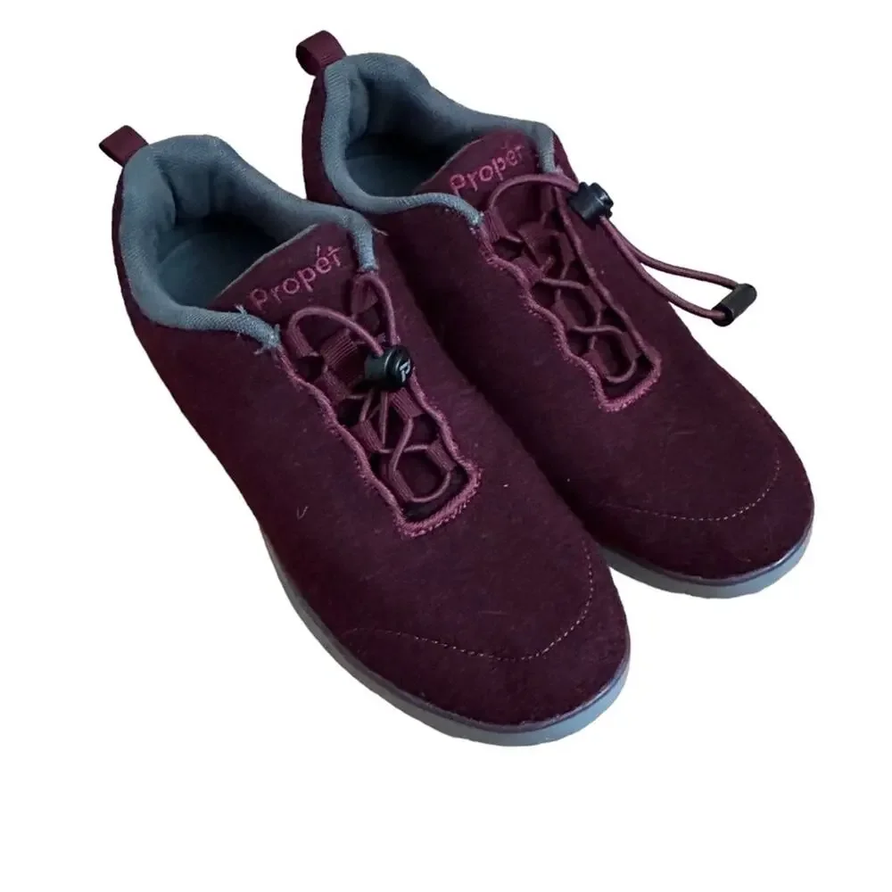 Propert Travel Fit Burgundy Sneakers Size 6.5